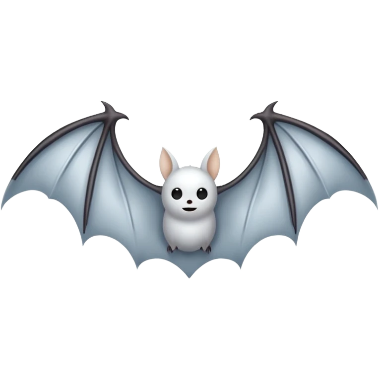 Large white pointed bat wings emoji
