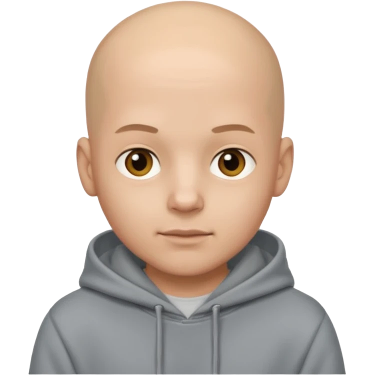 Bald boy in hoody emoji