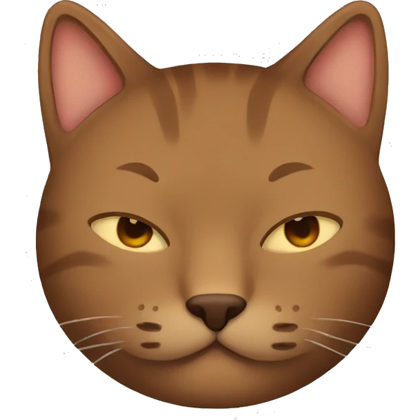 sleeping brown cat emoji