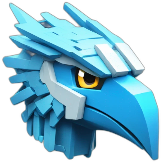 Minecraft Articuno Cyberpunk Head emoji
