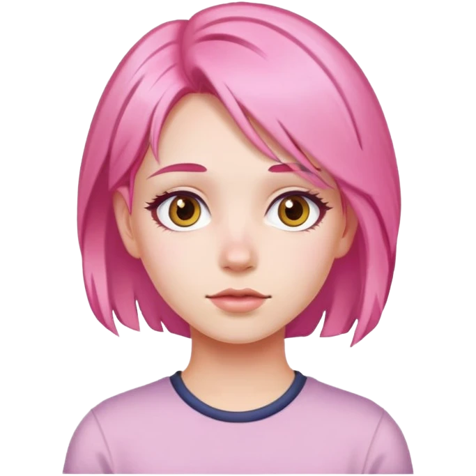 girl with pink hair emoji