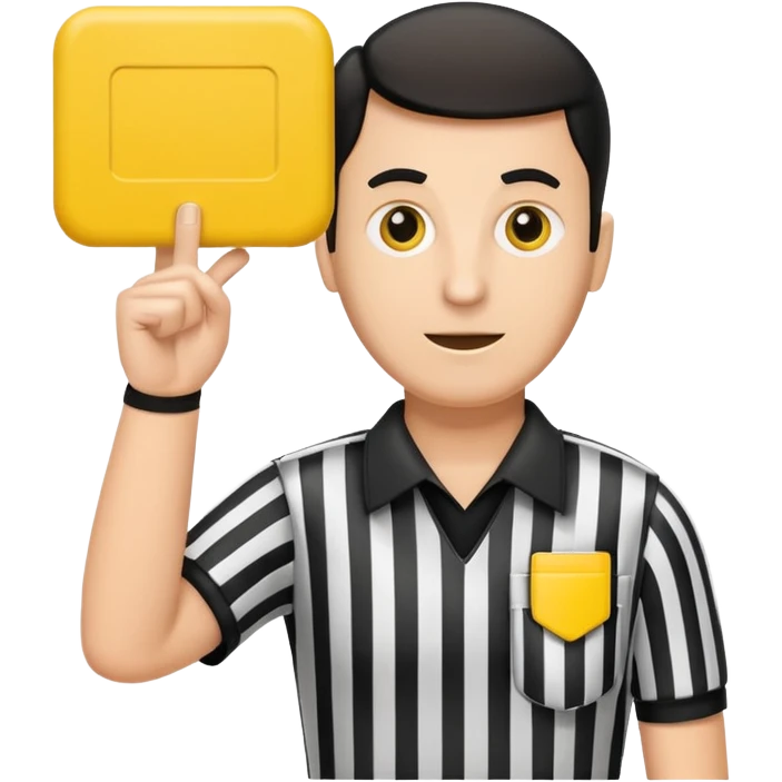 Yellow card Referee  emoji