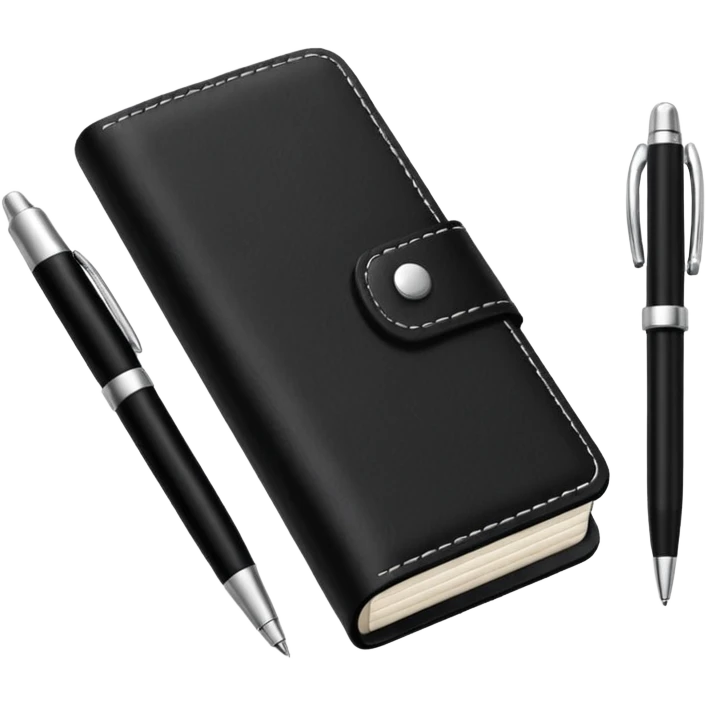 calendar Mini pocket planner with pen emoji