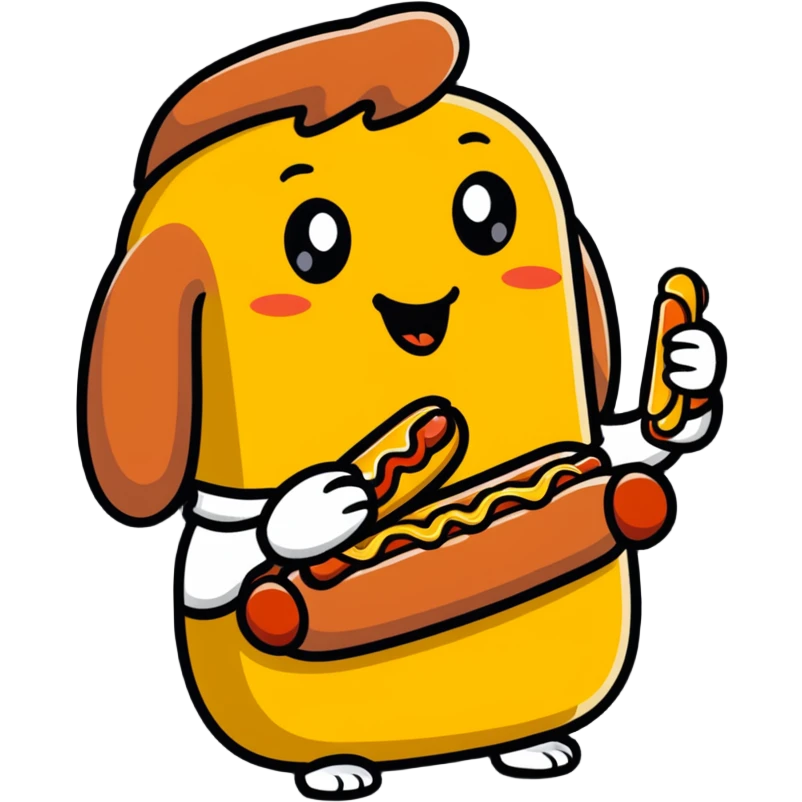 yo comiendo un hot dog emoji