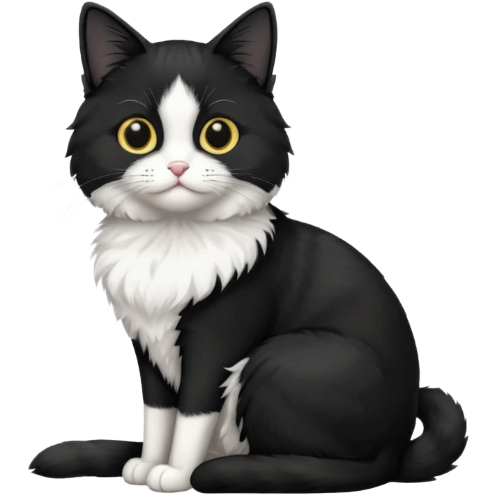 Tuxedo cat emoji
