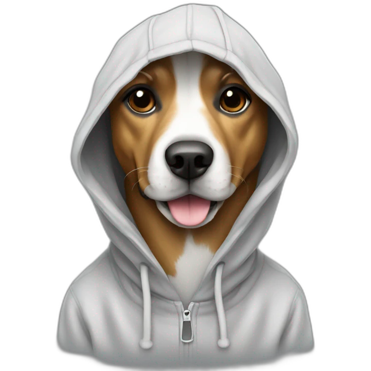 Dog with hoodie  emoji