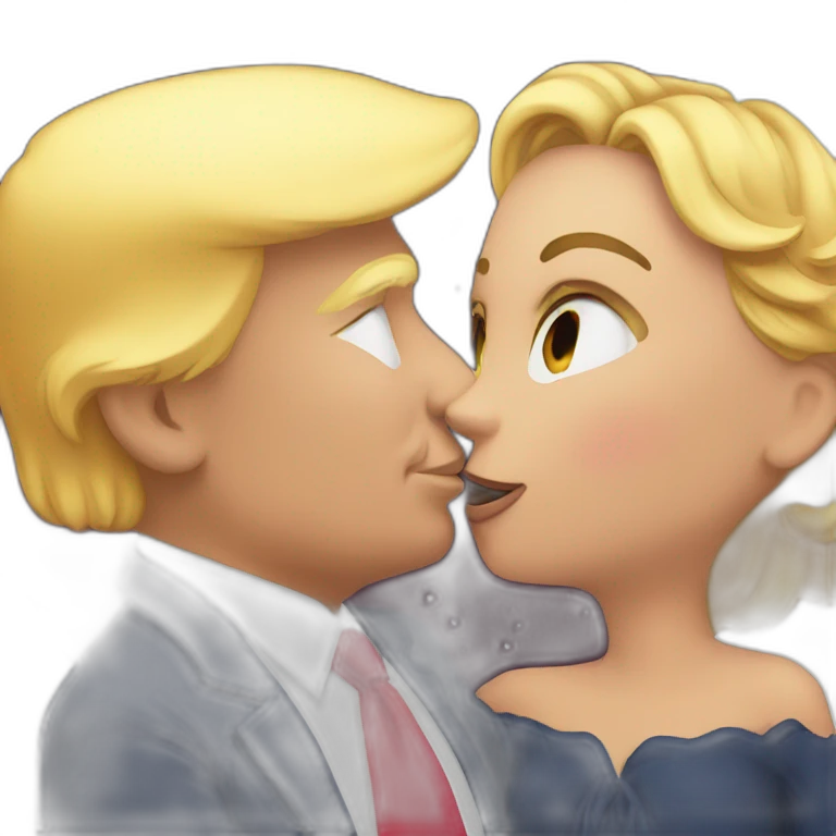 trump kissing his daughter, positivity, inclusiveness emoji