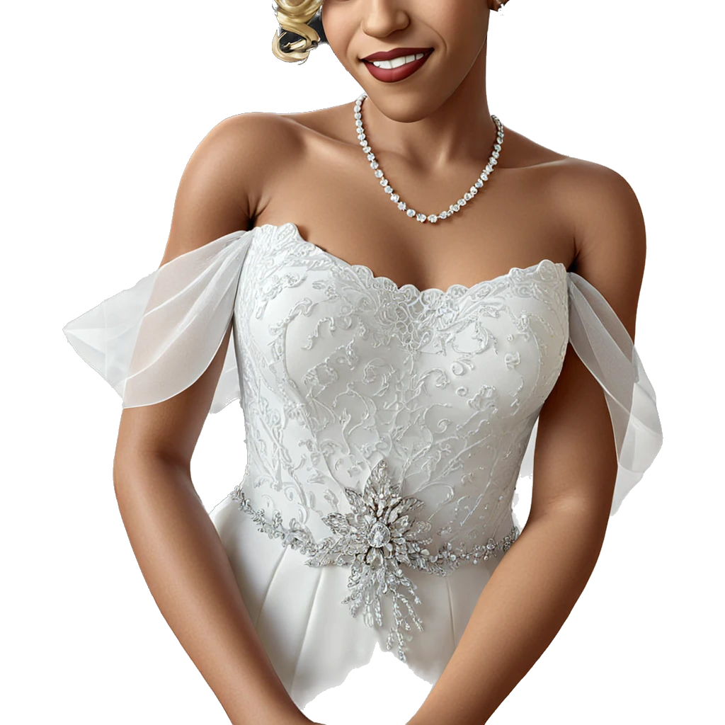 bridal beauty in white dress emoji