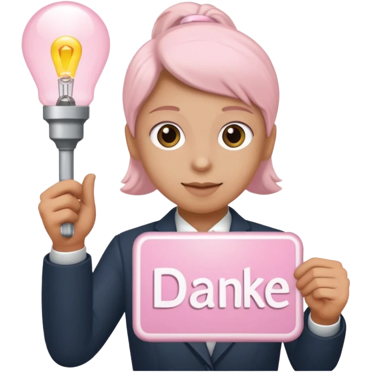 yorkshire holding a light pink danke schön sign emoji