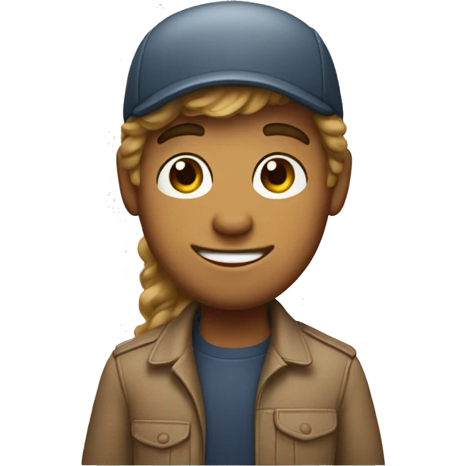 delivery man with long wavy hair on scooter emoji