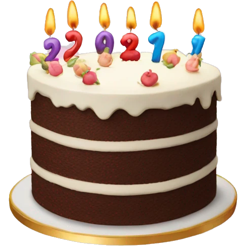 birthday 23 cake emoji