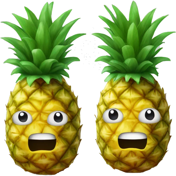 Pineapple with two faces emoji
