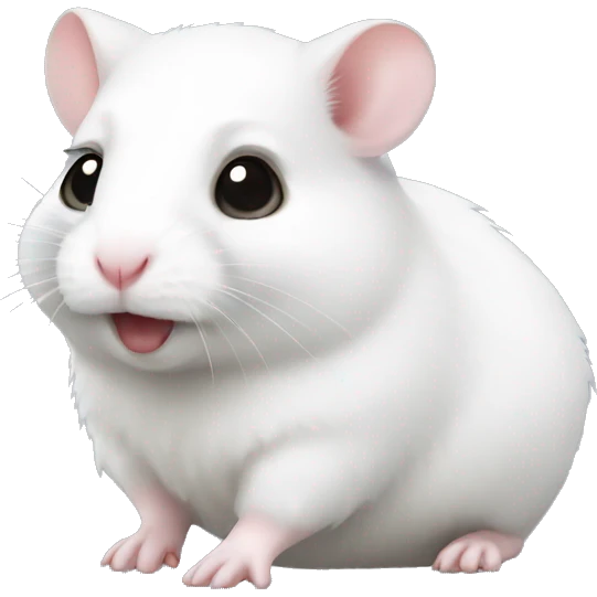 A white hamster  emoji