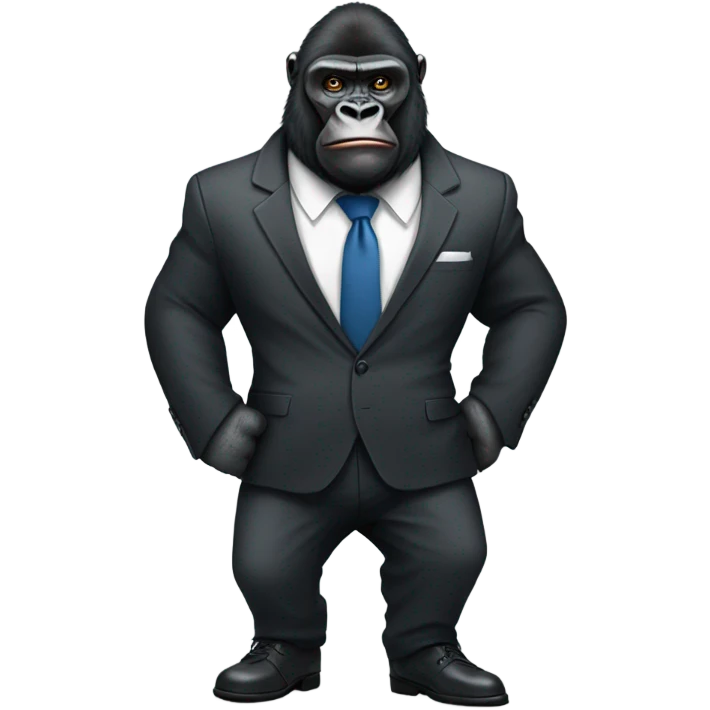 Gorilla wearing a suit emoji