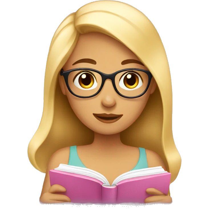 Girly book lover emoji