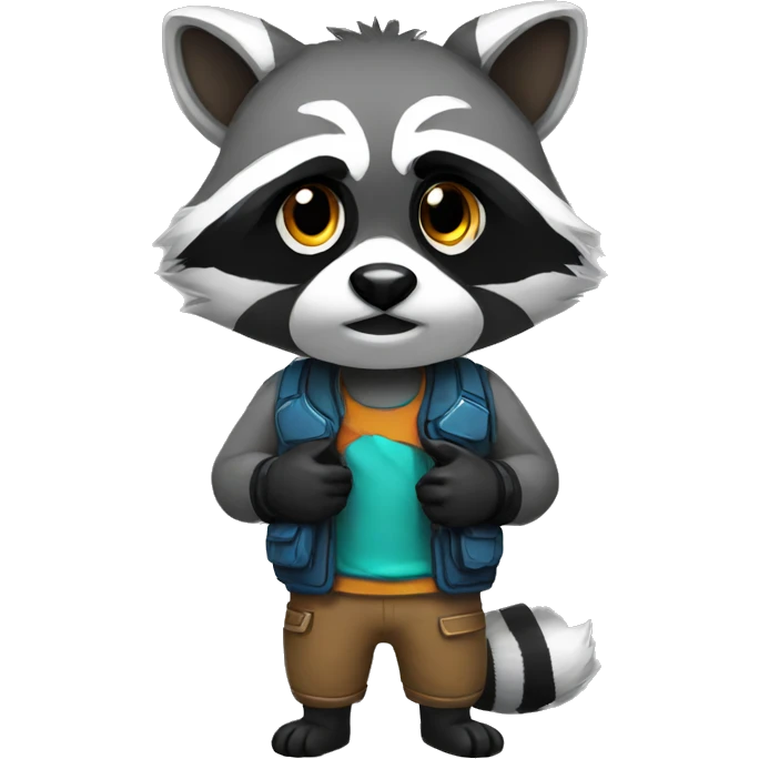  raccoon gamer emoji