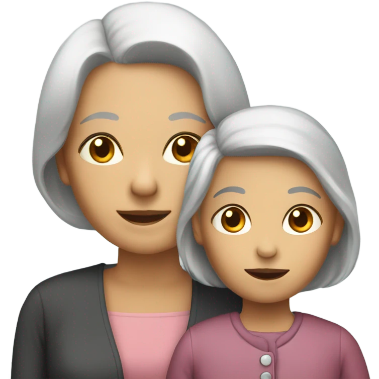 Grandmother with a girl emoji
