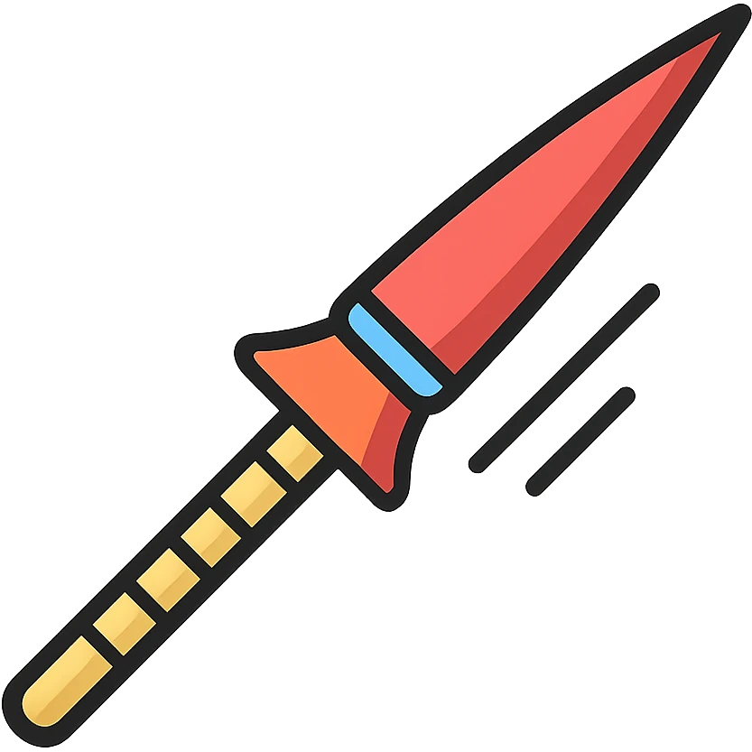 jousting weapon, dynamic angle, hint of motion, medieval theme emoji