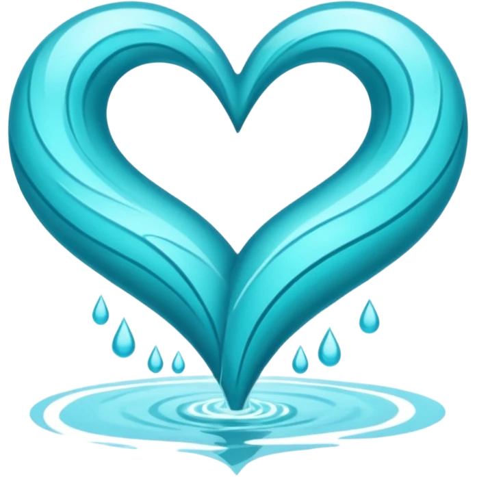 heart with a river motif emoji