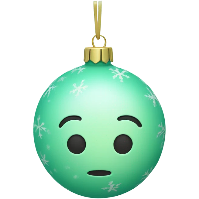 Pastel Green ornament with winter pin  emoji