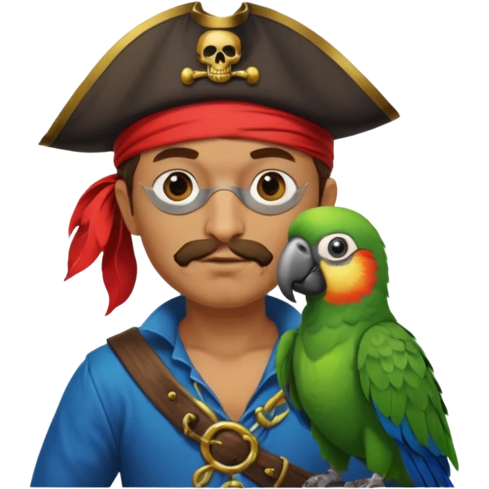 pirate and parrot emoji