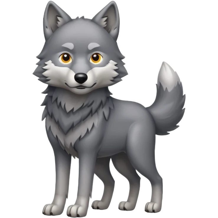 wolf ,full body. emoji