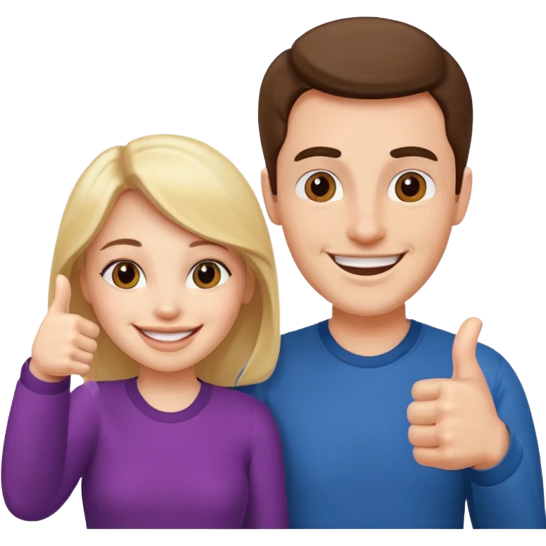 Mr. and Mrs. giving a thumbs up emoji