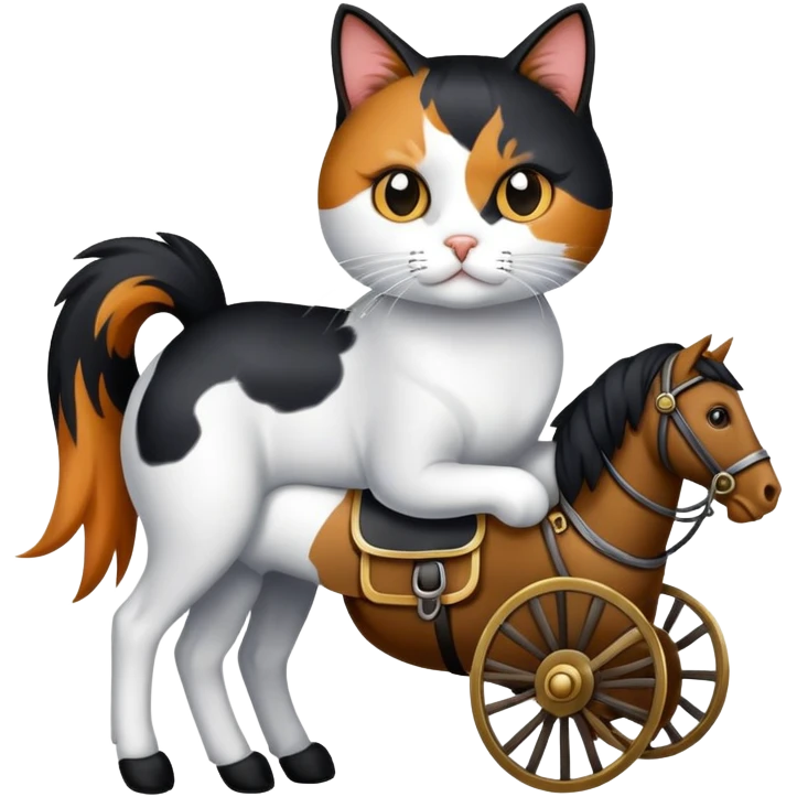 Chat sur cheval emoji