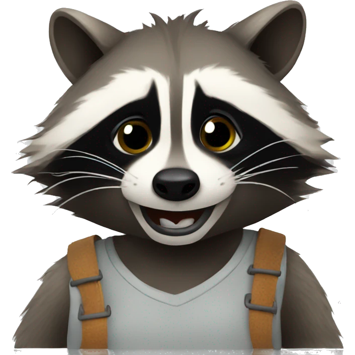 drunk raccoon emoji