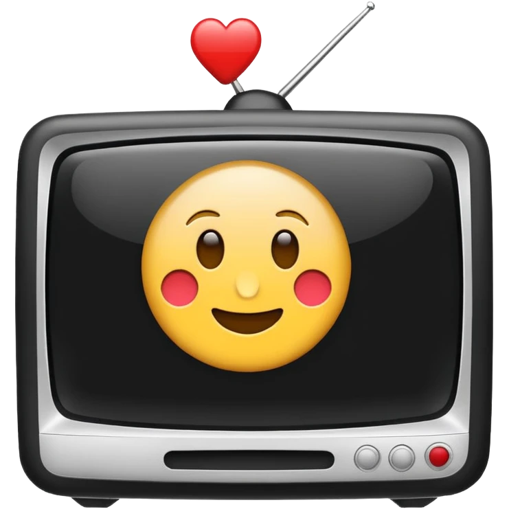 White tv with emoji map  emoji