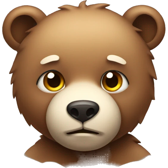 a cute bear with a scar on one's face  emoji