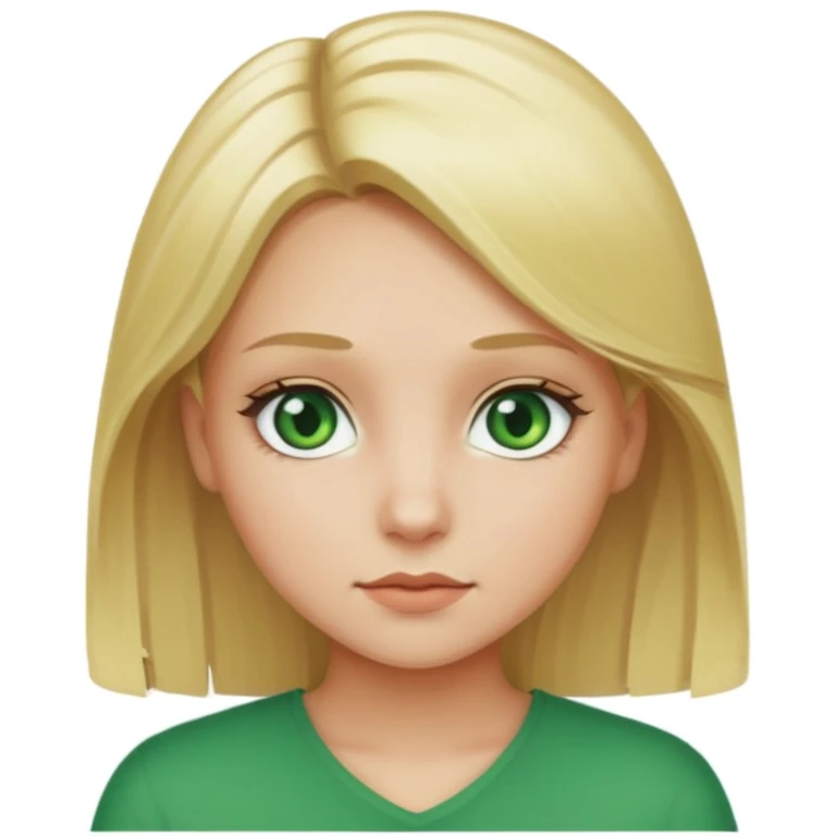 Girl blonde Green eyes emoji