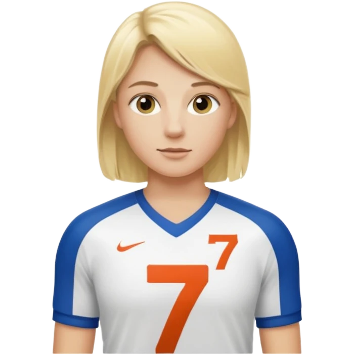 blonde Number 7 Printed Athlete emoji