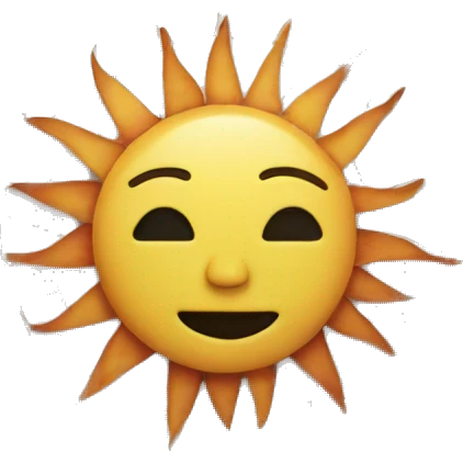 Mosaic sun emoji