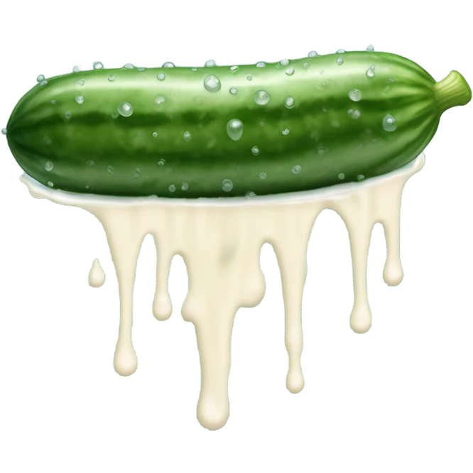 Cucumber covered in milk emoji