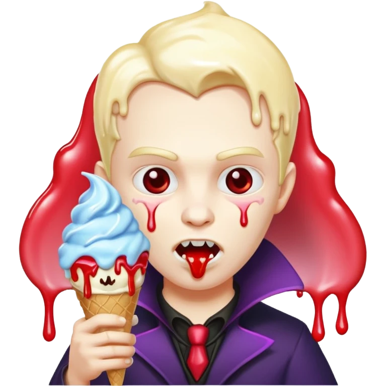 vampire with ice cream emoji