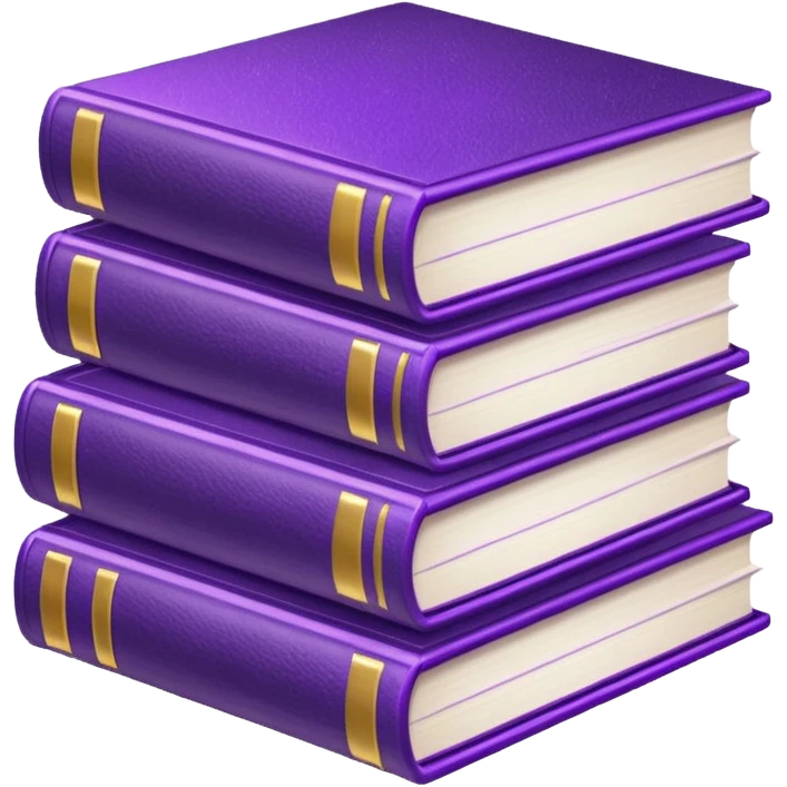 glitter purple books emoji