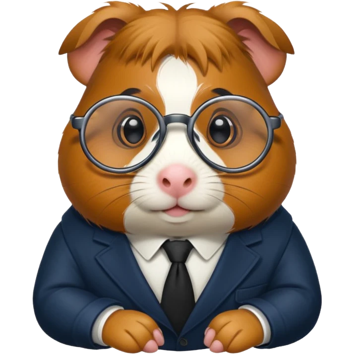 detective guinea pig with glasses emoji