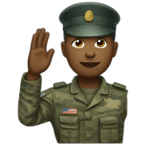 salute soldier emoji