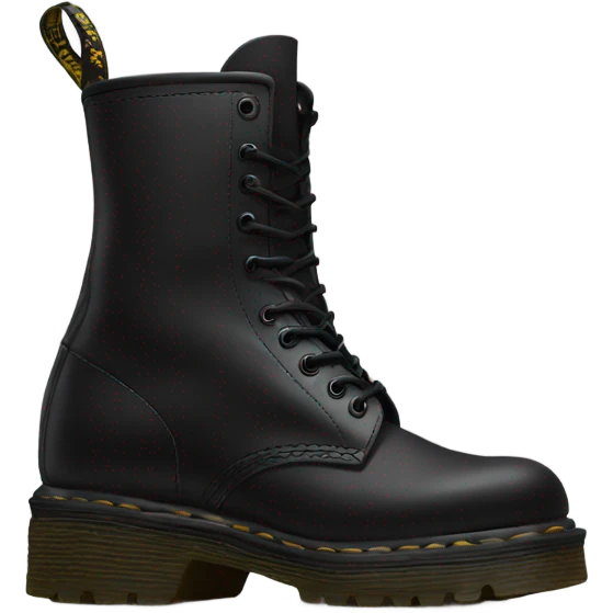Black doc martens with big platform  emoji