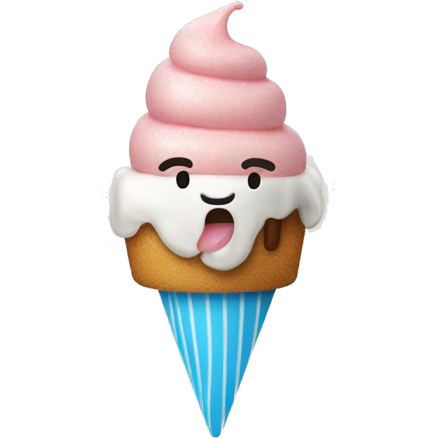 Un hipopótamo comiendo helado  emoji