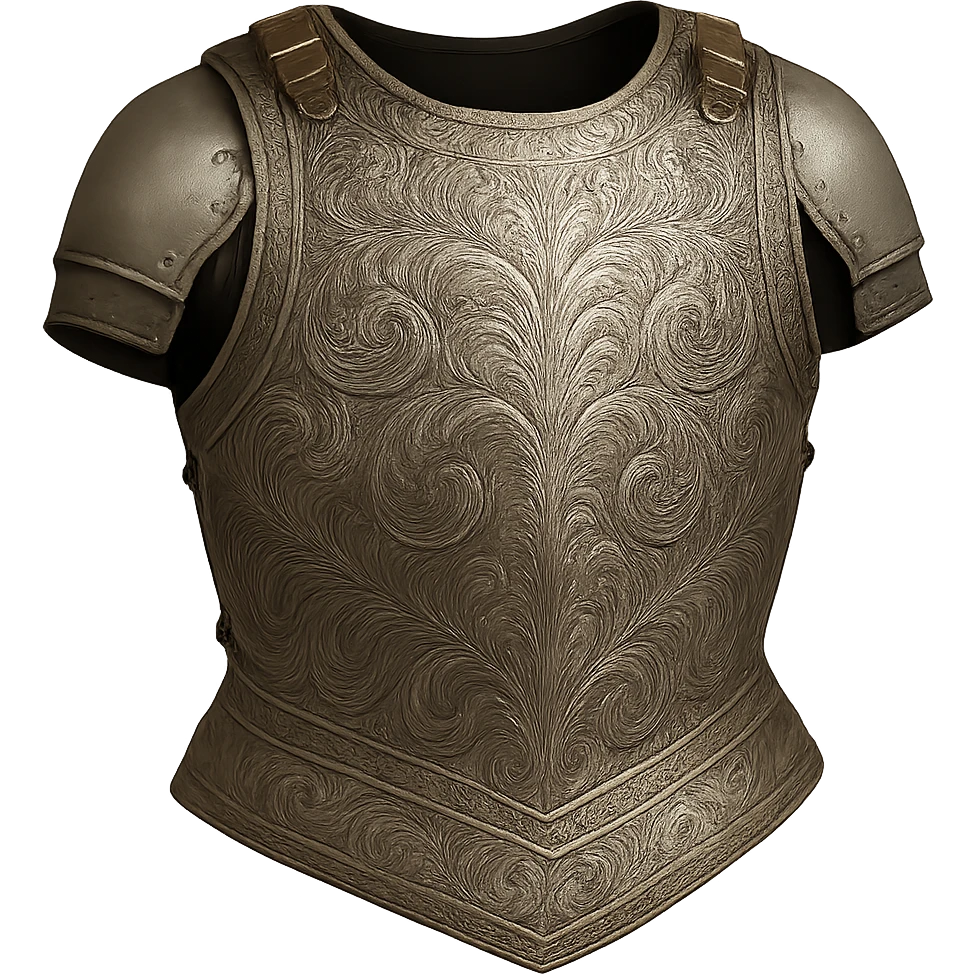 Remove the background and keep only the steel chestplate armour with a transparent background, suitable for Discord emoji use. emoji