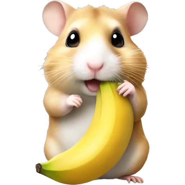 Hamster eat banana emoji