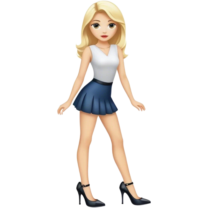 blonde girl in high heels emoji