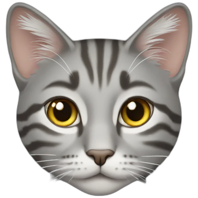 grey tabby cat female emoji