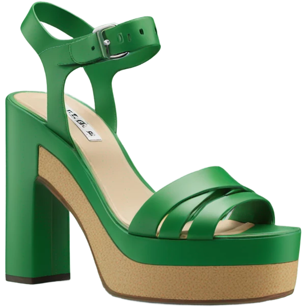 Platform Prada sandal green emoji