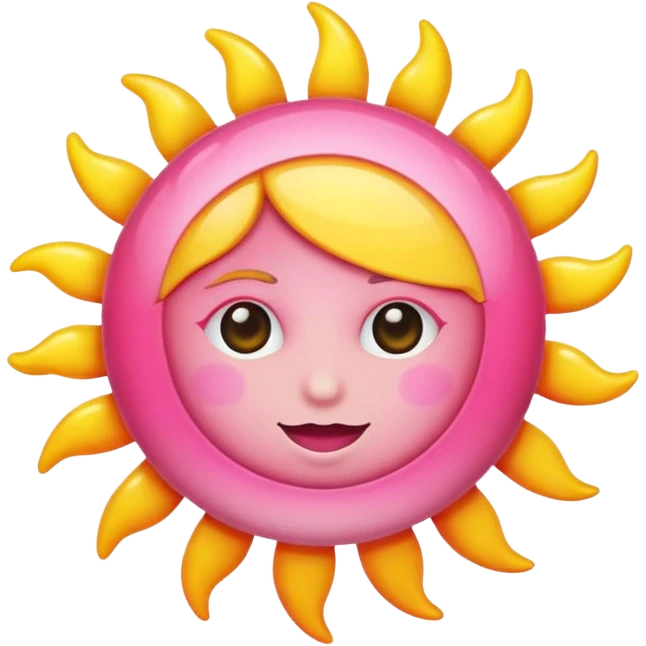 make a sun with very pink tones emoji
