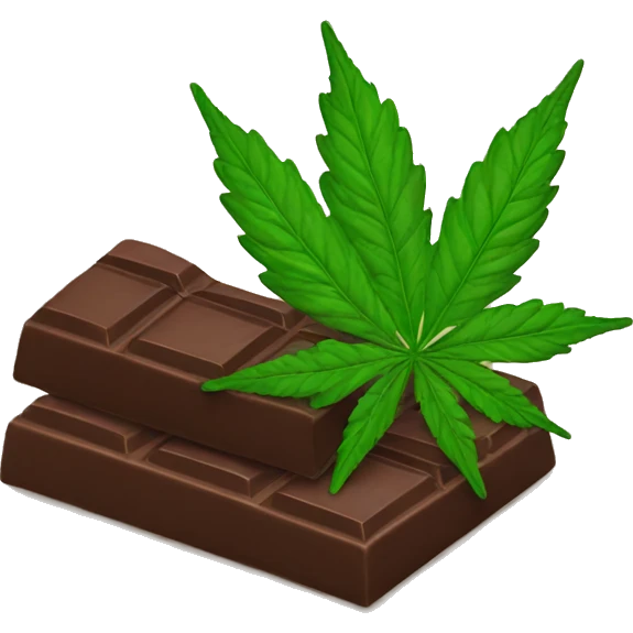 Weed and chocolate  emoji