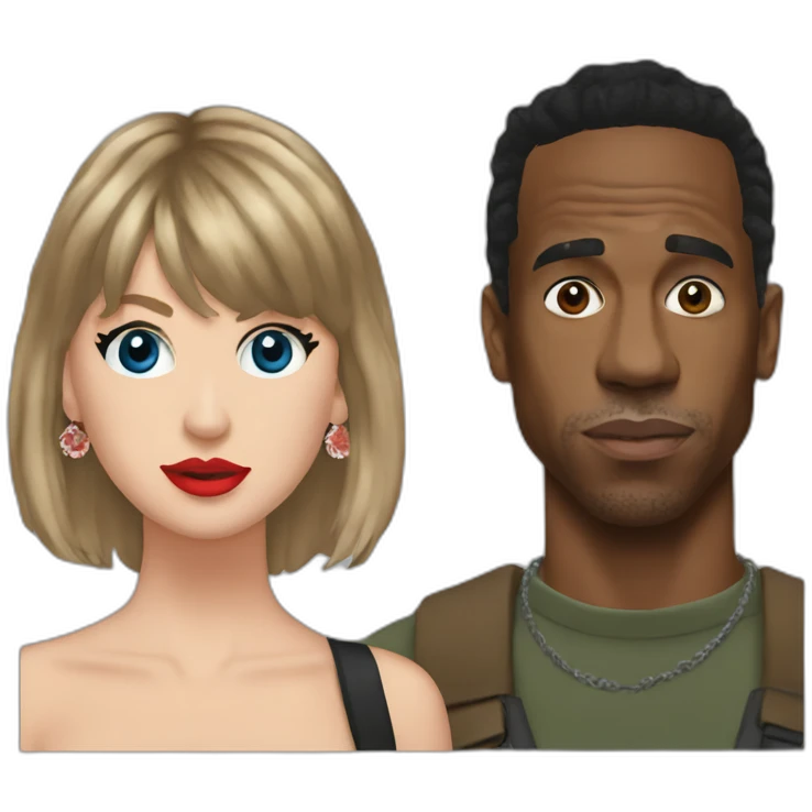 travis scott and taylor swift dramatic emoji