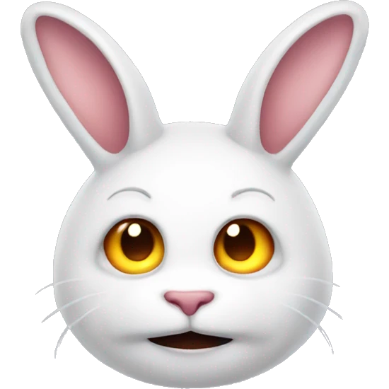 white devil bunny with horns emoji